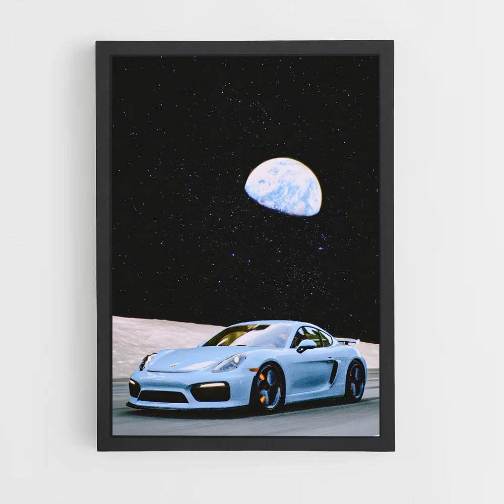 Poster Lune de Cayman – affiche Porsche (vue 2)